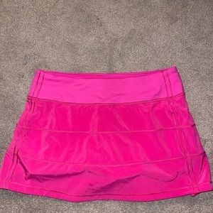 Lululemon Sonic Pink Pace rival skirt